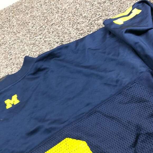 Michigan Wolverines Denard Robinson #16 Football Jersey Adidas Blue Mens 2XL - Picture 12 of 15
